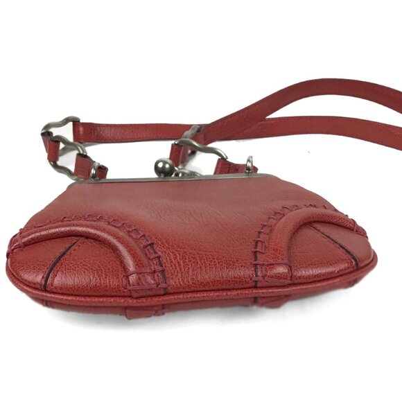 BURBERRY Vintage Red Kiss Lock Mini Crossbody - Picture 7 of 14